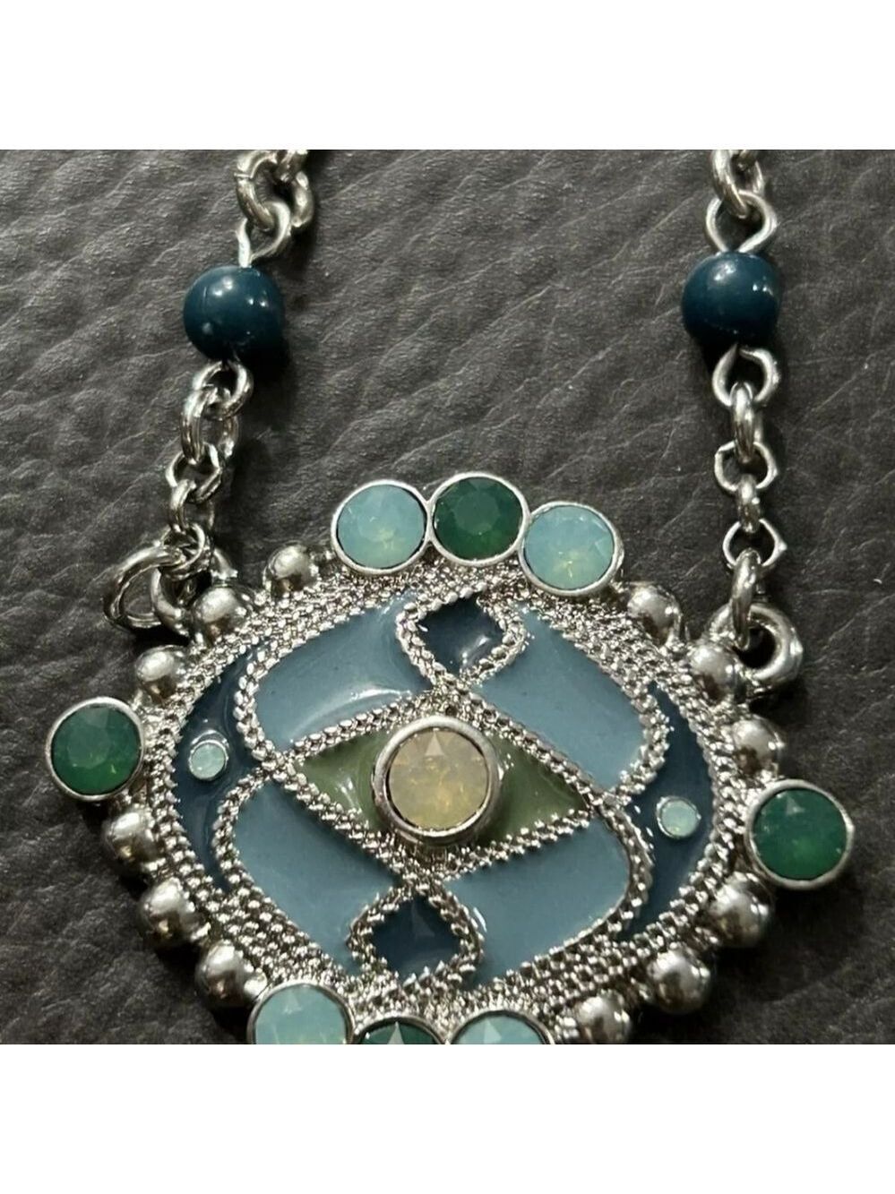 Green And Blue Lia Sophia Necklace - Picture 2 of 12